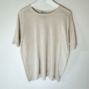 Vintage Cream Knit Lightweight Sweater Top